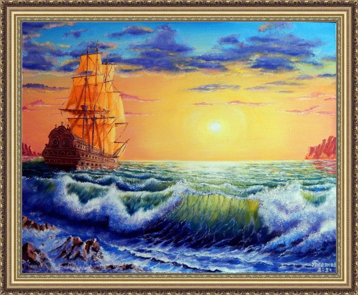 Картина «Восход над морем»